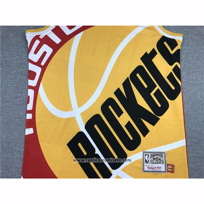 Camiseta Houston Rockets James Harden #13 Mitchell & Ness Big Face Rojo